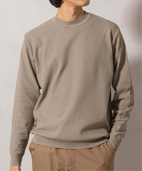EDIFICE（エディフィス）の「《ウォッシャブル》コットンアクリル クルーネックニット（ニット/セーター・メンズ・ライトグレー/カーキ/ダークブルー/ブラウン系その他・SMALL/MEDIUM/LARGE）」の2枚目の写真