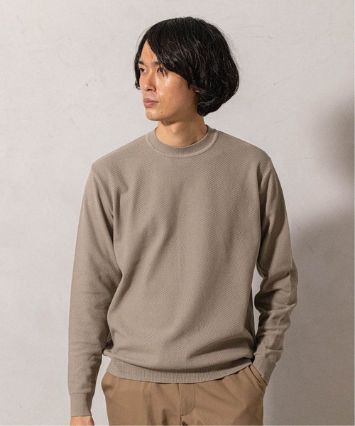 EDIFICE（エディフィス）の「《ウォッシャブル》コットンアクリル クルーネックニット（ニット/セーター・メンズ・ライトグレー/カーキ/ダークブルー/ブラウン系その他・SMALL/MEDIUM/LARGE）」の7枚目の写真