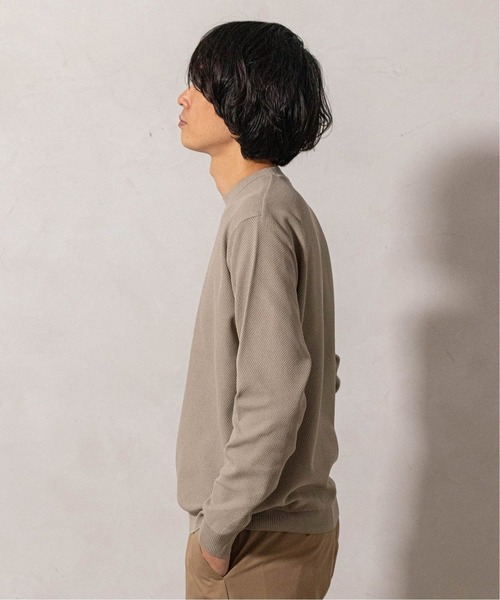 EDIFICE（エディフィス）の「《ウォッシャブル》コットンアクリル クルーネックニット（ニット/セーター・メンズ・ライトグレー/カーキ/ダークブルー/ブラウン系その他・SMALL/MEDIUM/LARGE）」の11枚目の写真