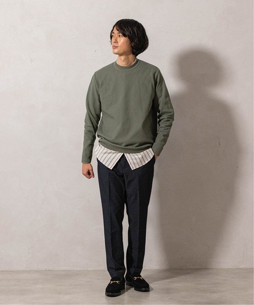 EDIFICE（エディフィス）の「《ウォッシャブル》コットンアクリル クルーネックニット（ニット/セーター・メンズ・ライトグレー/カーキ/ダークブルー/ブラウン系その他・SMALL/MEDIUM/LARGE）」の8枚目の写真