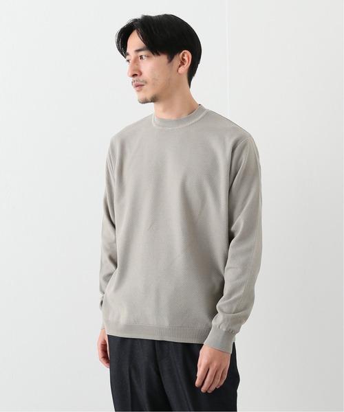 EDIFICE（エディフィス）の「《ウォッシャブル》コットンアクリル クルーネックニット（ニット/セーター・メンズ・ライトグレー/カーキ/ダークブルー/ブラウン系その他・SMALL/MEDIUM/LARGE）」の17枚目の写真