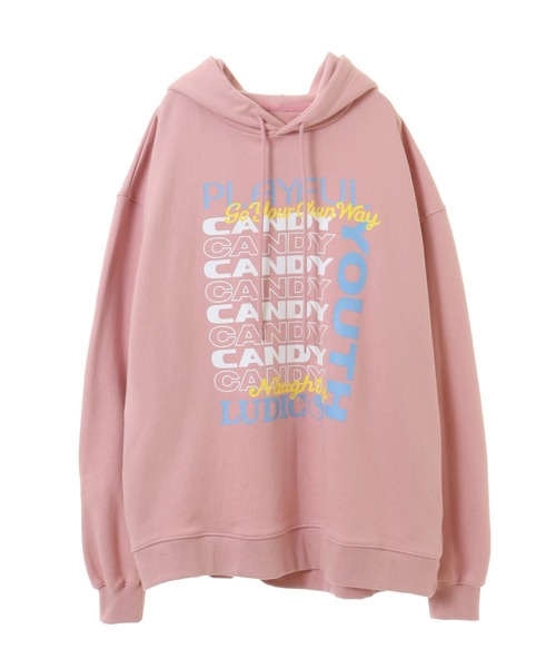 Candy Stripper（キャンディストリッパー）の「PLAYFUL SWEAT HOODIE（パーカー・レディース・ライトブルー/ブラック/アイボリー/ピンク・2）」の11枚目の写真