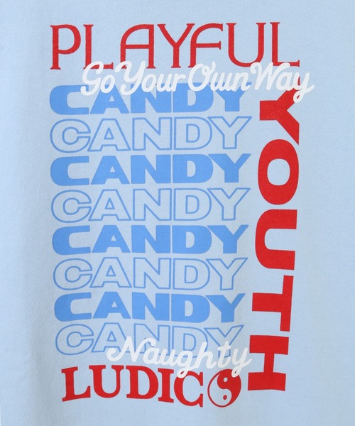 Candy Stripper（キャンディストリッパー）の「PLAYFUL SWEAT HOODIE（パーカー・レディース・ライトブルー/ブラック/アイボリー/ピンク・2）」の6枚目の写真