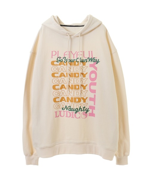 Candy Stripper（キャンディストリッパー）の「PLAYFUL SWEAT HOODIE（パーカー・レディース・ライトブルー/ブラック/アイボリー/ピンク・2）」の15枚目の写真