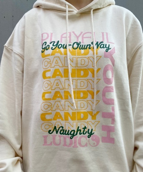 Candy Stripper（キャンディストリッパー）の「PLAYFUL SWEAT HOODIE（パーカー・レディース・ライトブルー/ブラック/アイボリー/ピンク・2）」の22枚目の写真
