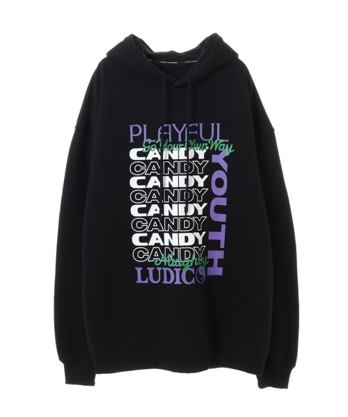 Candy Stripper（キャンディストリッパー）の「PLAYFUL SWEAT HOODIE（パーカー・レディース・ライトブルー/ブラック/アイボリー/ピンク・2）」の16枚目の写真