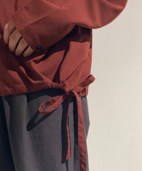 Toironier(トワロニエ)の「Toironier/トワロニエ/Mao Blousing/マオブラウジング(シャツ/ブラウス・メンズ・ワイン/チャコール・FREE)」の6枚目の写真
