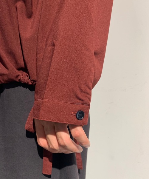 Toironier(トワロニエ)の「Toironier/トワロニエ/Mao Blousing/マオブラウジング(シャツ/ブラウス・メンズ・ワイン/チャコール・FREE)」の8枚目の写真