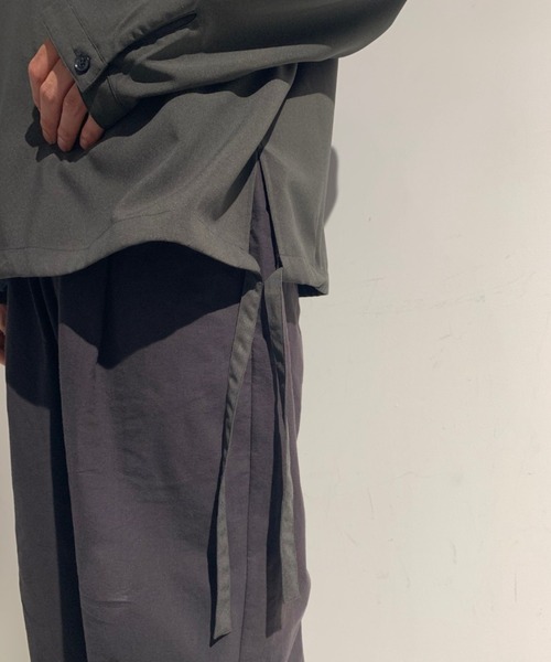 Toironier(トワロニエ)の「Toironier/トワロニエ/Mao Blousing/マオブラウジング(シャツ/ブラウス・メンズ・ワイン/チャコール・FREE)」の10枚目の写真