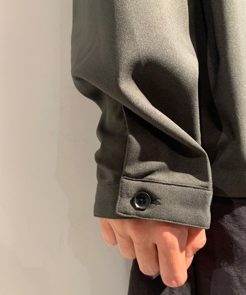 Toironier(トワロニエ)の「Toironier/トワロニエ/Mao Blousing/マオブラウジング(シャツ/ブラウス・メンズ・ワイン/チャコール・FREE)」の12枚目の写真