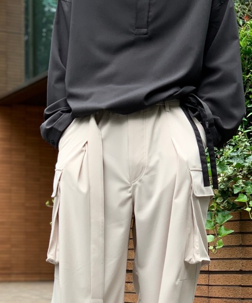 Toironier(トワロニエ)の「Toironier/トワロニエ/Mao Blousing/マオブラウジング(シャツ/ブラウス・メンズ・ワイン/チャコール・FREE)」の22枚目の写真
