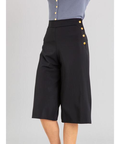 agnes b.（アニエスベー）の「JX74 PANTALON メタルボタンキュロットパンツ（その他パンツ・レディース・ブラック・3/2/1）」の6枚目の写真