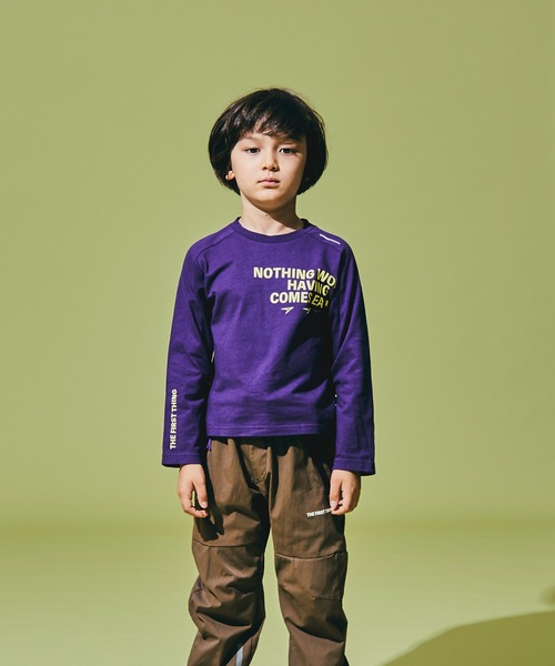 瞬足（シュンソク）の「瞬足/キッズ/アームスウィングロングスリーブTシャツ/SSA1050（Tシャツ/カットソー・キッズ・ホワイト/ブラック/パープル/オレンジ・S/M/L/XL）」の3枚目の写真