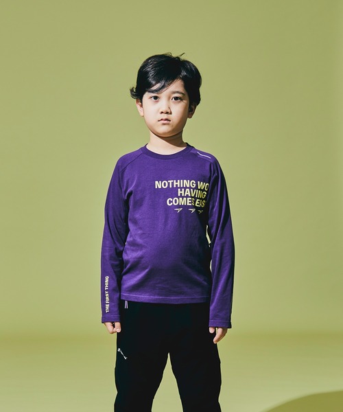 瞬足（シュンソク）の「瞬足/キッズ/アームスウィングロングスリーブTシャツ/SSA1050（Tシャツ/カットソー・キッズ・ホワイト/ブラック/パープル/オレンジ・S/M/L/XL）」の16枚目の写真