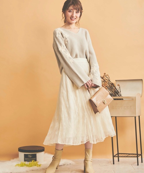 NOELA(ノエラ)の「フラッフィーフラワーニット(ニット/セーター NOELA(ノエラ)の「フラッフィーフラワーニット(ニット/セーター