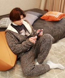 WESTSEA（ウエストシー）の「WEB限定　裏ボア セットアップニットジップフーディー/ジョガーパンツ（ルームウェア/パジャマ・レディース）」