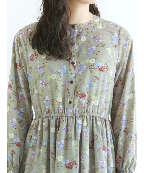 Te chichi TERRASSE(テチチテラス)の「【日比谷花壇コラボ】ティアードワンピース(ワンピース・レディース・グリーン/ブラック/ベージュ・フリ-)」の9枚目の写真