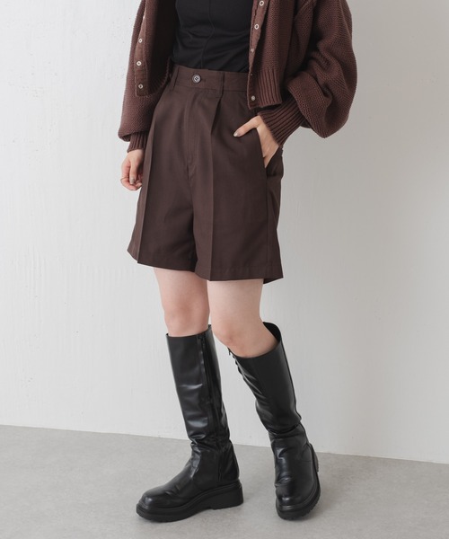 Kastane(カスタネ)の「ストレッチツイルショートパンツ(その他パンツ・レディース・ライトグレー/ブラック/ダークブラウン・FREE)」の4枚目の写真