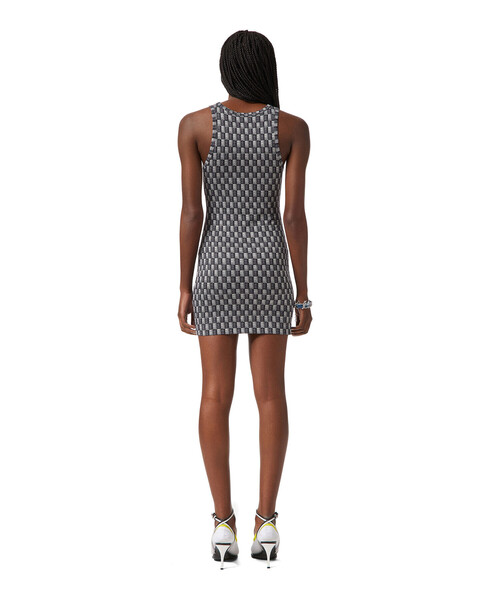 DIESEL(ディーゼル)の「レディース ワンピース タイトドレス ジャガード クリスタル ロゴ(ワンピース・レディース・グレー・MEDIUM/SMALL/X-LARGE/LARGE)」の2枚目の写真