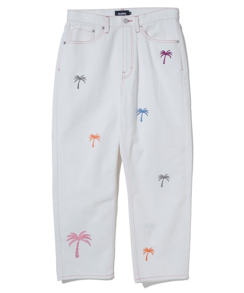 XLARGE（エクストララージ）の「PARM TREE EMBROIDERY DENIM PANTS（デニムパンツ・メンズ・ホワイト/ブラック・32inch/30inch/34inch/36inch）」の6枚目の写真
