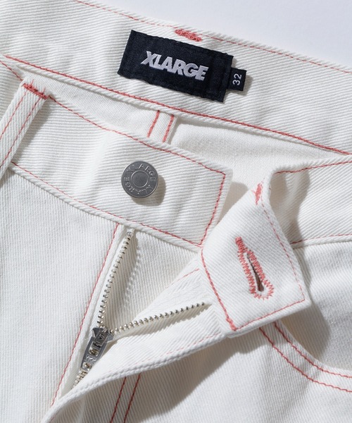 XLARGE（エクストララージ）の「PARM TREE EMBROIDERY DENIM PANTS（デニムパンツ・メンズ・ホワイト/ブラック・32inch/30inch/34inch/36inch）」の8枚目の写真