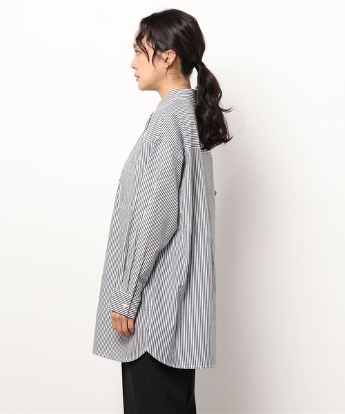 Lugnoncure（ルノンキュール）の「ビッグサイズシャツ（シャツ/ブラウス・レディース・ブラック/ネイビー/オフホワイト・ﾌﾘ-）」の4枚目の写真