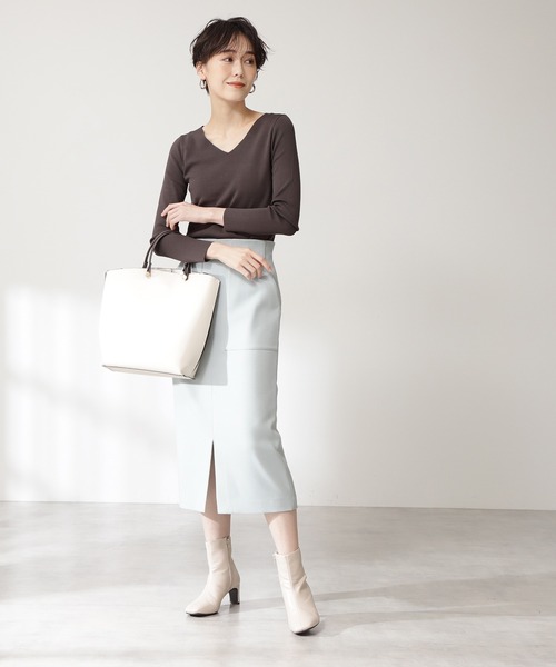 N.(N. Natural Beauty Basic)(エヌエヌナチュラルビューティーベーシック)の「◆サイドカラーリングトートバッグ(トートバッグ・レディース・ベージュ/ブラック/ホワイト/ブラック系その他・フリ-)」の19枚目の写真