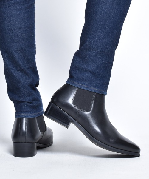 endevice（エンデヴァイス）の「サイドゴア ヒールブーツ / ドレスブーツ（ブーツ・メンズ・ブラック・42/44/40）」の4枚目の写真