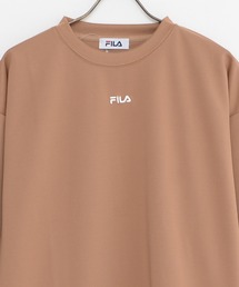 FILA（フィラ）の「【FILA/フィラ】ポンチ素材 ワンポイント ロゴ刺繍 ビックシルエット ドロップショルダー ロンT 長袖Ｔシャツ（Tシャツ/カットソー・メンズ）」