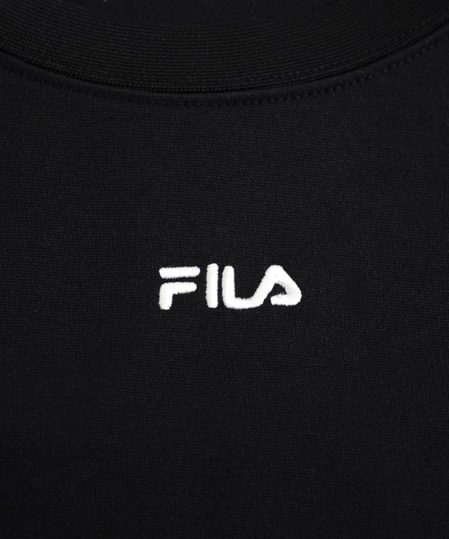 FILA（フィラ）の「【FILA/フィラ】ポンチ素材 ワンポイント ロゴ刺繍 ビックシルエット ドロップショルダー ロンT 長袖Ｔシャツ（Tシャツ/カットソー・メンズ・ブラック/ベージュ/オフホワイト・LL/M/L）」の12枚目の写真