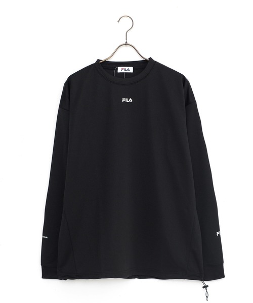 FILA（フィラ）の「【FILA/フィラ】ポンチ素材 ワンポイント ロゴ刺繍 ビックシルエット ドロップショルダー ロンT 長袖Ｔシャツ（Tシャツ/カットソー・メンズ・ブラック/ベージュ/オフホワイト・LL/M/L）」の19枚目の写真