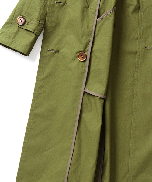 Ray BEAMS（レイビームス）の「Ray BEAMS / ロング トレンチコート（トレンチコート・レディース・オリーブ/ベージュ・0/1）」の10枚目の写真