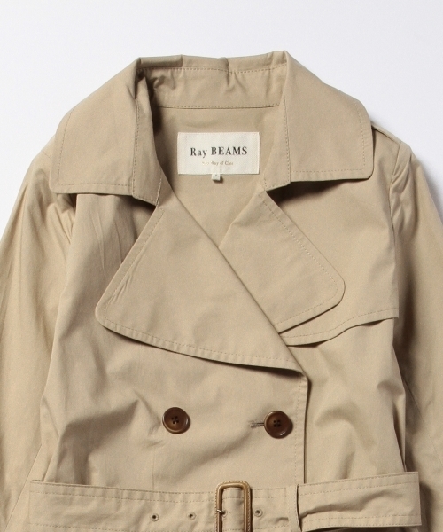 Ray BEAMS（レイビームス）の「Ray BEAMS / ロング トレンチコート（トレンチコート・レディース・オリーブ/ベージュ・0/1）」の21枚目の写真
