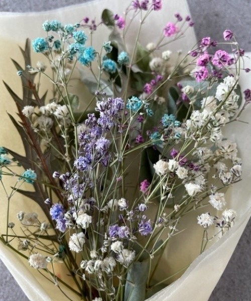 かすみ草のミニスワッグ