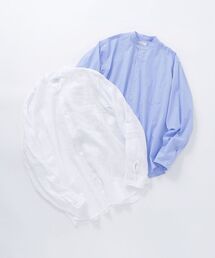 【WEB限定】SHIPS any: 2枚パック バンドカラー シャツ 22SS◇