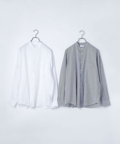 SHIPS any（シップス エニィ）の「【WEB限定】SHIPS any: 2枚パック バンドカラー シャツ 22SS◇（シャツ/ブラウス・メンズ・ホワイト系その他/ホワイト系その他2/ホワイト系その他3・SMALL/MEDIUM/LARGE/X-LARGE）」の10枚目の写真