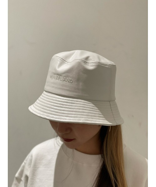 【注目】LaurenRalphLaurenキャンバス生地Bucketハットホワイト POLO RALPH LAUREN - ポロラルフローレン バケットハット