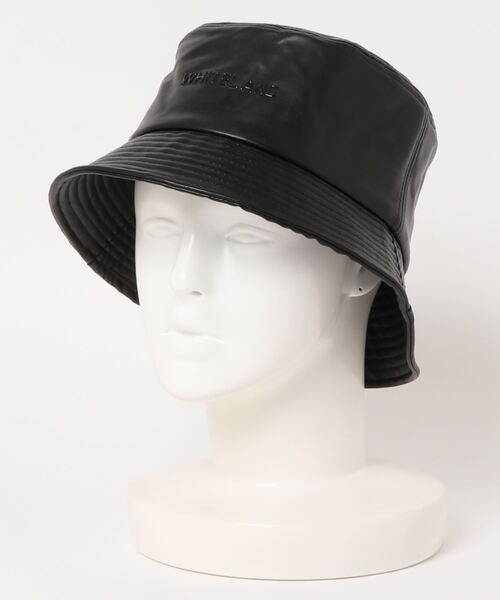 WHITELAND(ホワイトランド)の「【LAB限定】WHITELAND/ホワイトランド/フェイクレザーバケットハット(ハット・メンズ・ブラック/ホワイト・FREE)」の6枚目の写真