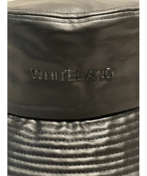 WHITELAND(ホワイトランド)の「【LAB限定】WHITELAND/ホワイトランド/フェイクレザーバケットハット(ハット・メンズ・ブラック/ホワイト・FREE)」の4枚目の写真