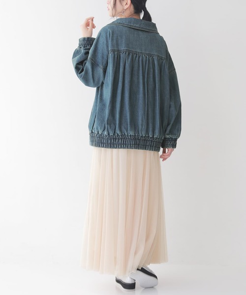 osharewalker（オシャレウォーカー）の「【廃盤】『コットンデニムビッグブルゾン』（ブルゾン・レディース・ブルー・FREE）」の2枚目の写真