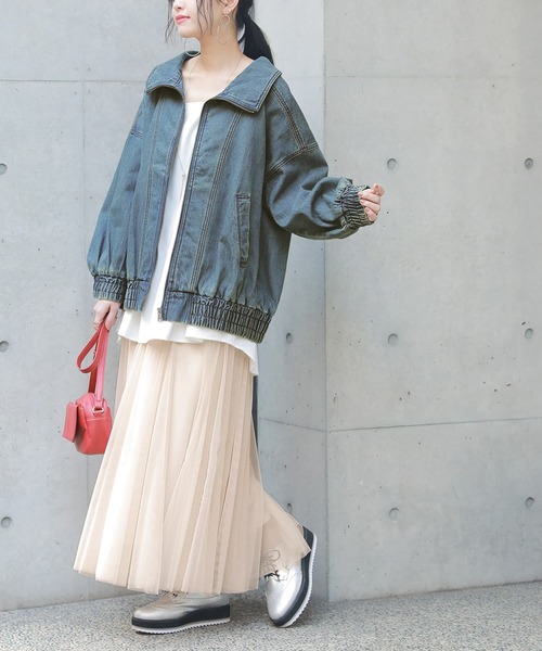 osharewalker（オシャレウォーカー）の「【廃盤】『コットンデニムビッグブルゾン』（ブルゾン・レディース・ブルー・FREE）」の18枚目の写真