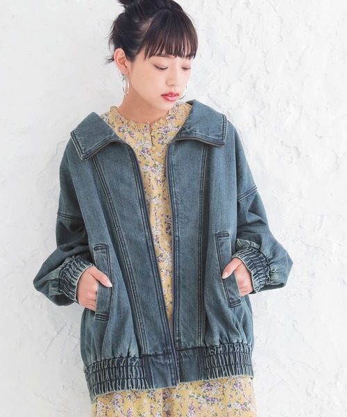 osharewalker（オシャレウォーカー）の「【廃盤】『コットンデニムビッグブルゾン』（ブルゾン・レディース・ブルー・FREE）」の9枚目の写真