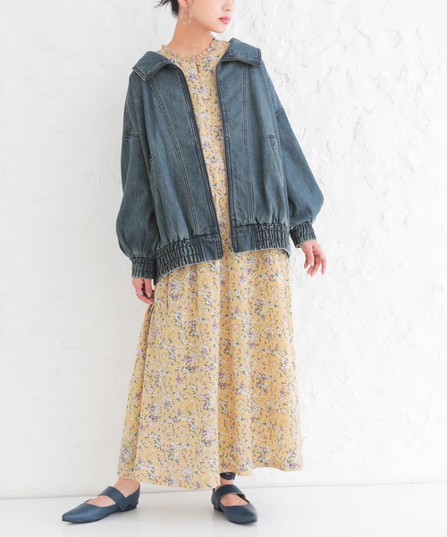 osharewalker（オシャレウォーカー）の「【廃盤】『コットンデニムビッグブルゾン』（ブルゾン・レディース・ブルー・FREE）」の6枚目の写真