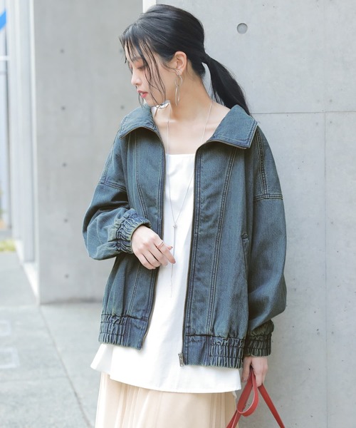 osharewalker（オシャレウォーカー）の「【廃盤】『コットンデニムビッグブルゾン』（ブルゾン・レディース・ブルー・FREE）」の21枚目の写真
