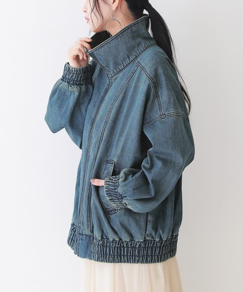 osharewalker（オシャレウォーカー）の「【廃盤】『コットンデニムビッグブルゾン』（ブルゾン・レディース・ブルー・FREE）」の8枚目の写真