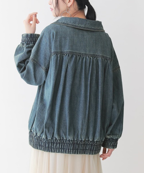 osharewalker（オシャレウォーカー）の「【廃盤】『コットンデニムビッグブルゾン』（ブルゾン・レディース・ブルー・FREE）」の5枚目の写真