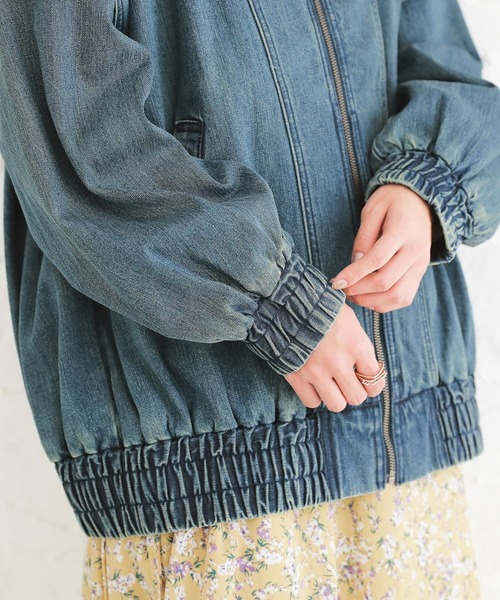 osharewalker（オシャレウォーカー）の「【廃盤】『コットンデニムビッグブルゾン』（ブルゾン・レディース・ブルー・FREE）」の3枚目の写真