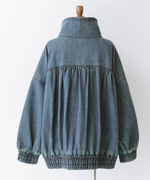 osharewalker（オシャレウォーカー）の「【廃盤】『コットンデニムビッグブルゾン』（ブルゾン・レディース・ブルー・FREE）」の4枚目の写真