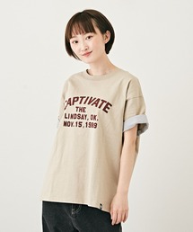 CUBE SUGAR | オーガニックコットンハードウォッシュロゴTシャツ(Tシャツ/カットソー)