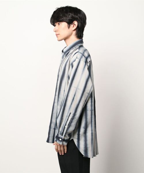 KIIT（キート）の「KIIT SUPER100'Sウールス絞り染めストライプ (KIM-B59-101)（シャツ/ブラウス・メンズ・その他・2）」の5枚目の写真